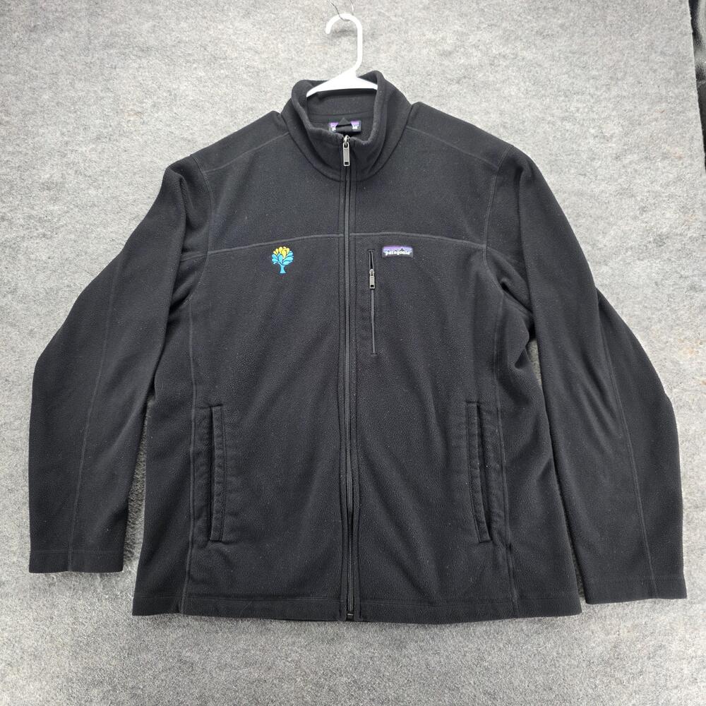 Patagonia Jacket Mens XL Black Fleece Full Zip SVGKC Embroidered Logo Workwear